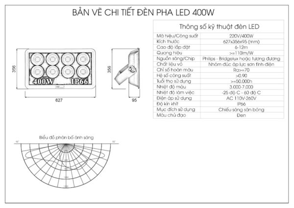 Đèn Pha ly 400w - Ảnh 5