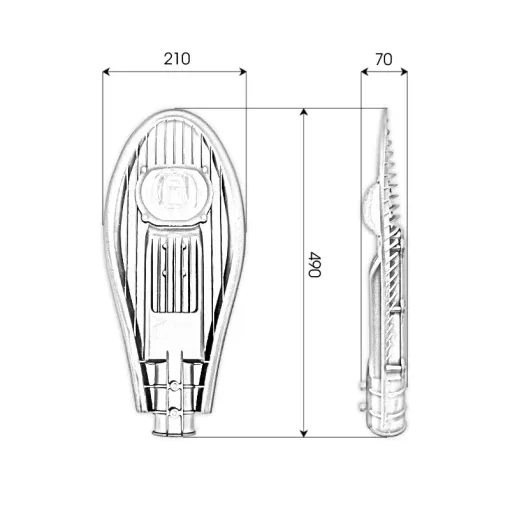 Đèn LED đường phố Chiếc lá Công suất 50W - Ảnh 3